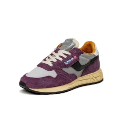 Leder Sneaker*Autry Reelwind Low W *Reflective Leather* Barolo / Silver