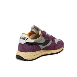 Leder Sneaker*Autry Reelwind Low W *Reflective Leather* Barolo / Silver