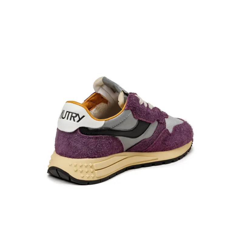 Leder Sneaker*Autry Reelwind Low W *Reflective Leather* Barolo / Silver