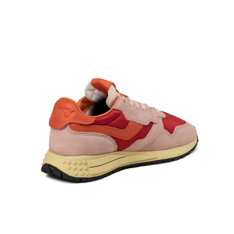 Leder Sneaker|Retro Runner*Autry Reelwind Low W *Suede / Mesh* Lava / Ibis