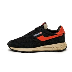 Leder Sneaker|Retro Runner*Autry Reelwind Low W *Suede / Net* Black / Orange