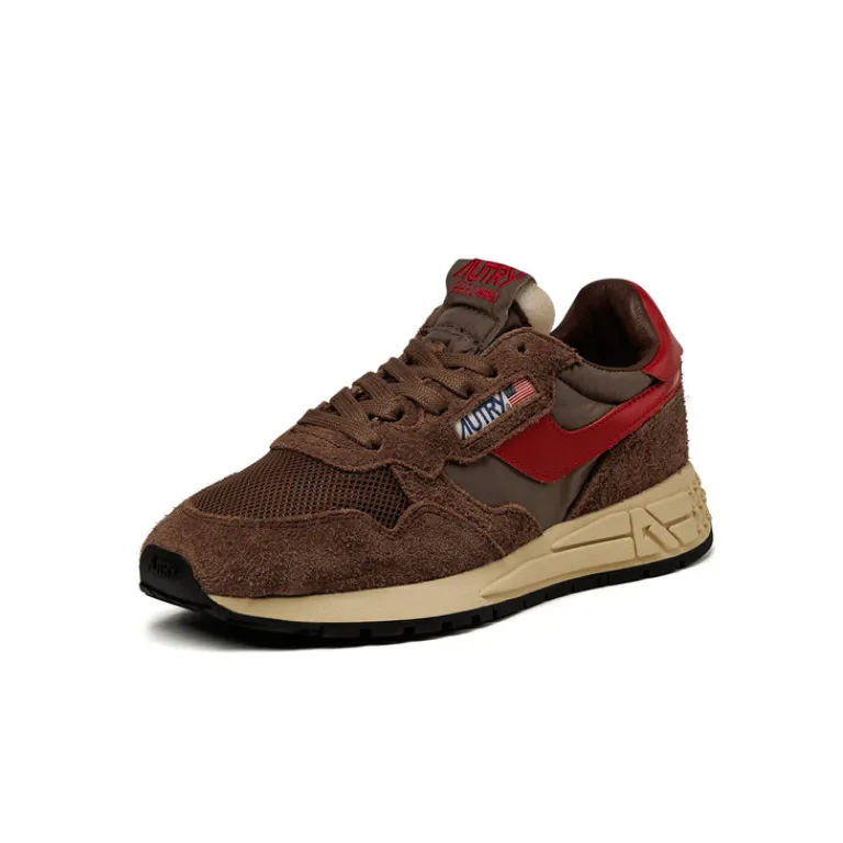 Leder Sneaker|Retro Runner*Autry Reelwind Low W *Suede / Net* Patridge / Red