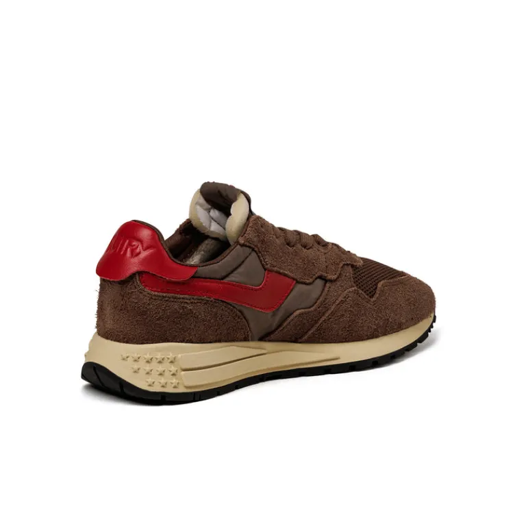 Leder Sneaker|Retro Runner*Autry Reelwind Low W *Suede / Net* Patridge / Red