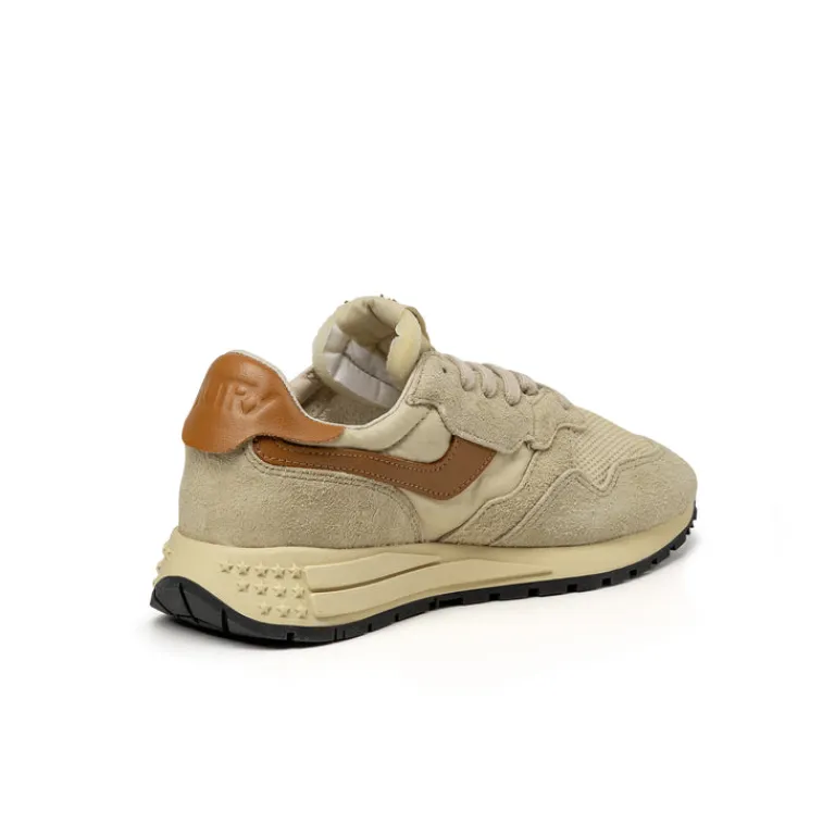Leder Sneaker|Retro Runner*Autry Reelwind Low W *Suede / Net* Ecru / Cathspy