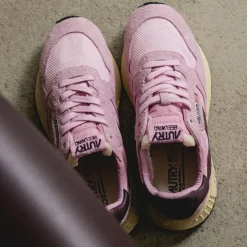Leder Sneaker|Retro Runner*Autry Reelwind Low W *Suede / Net* Roseate / Rose