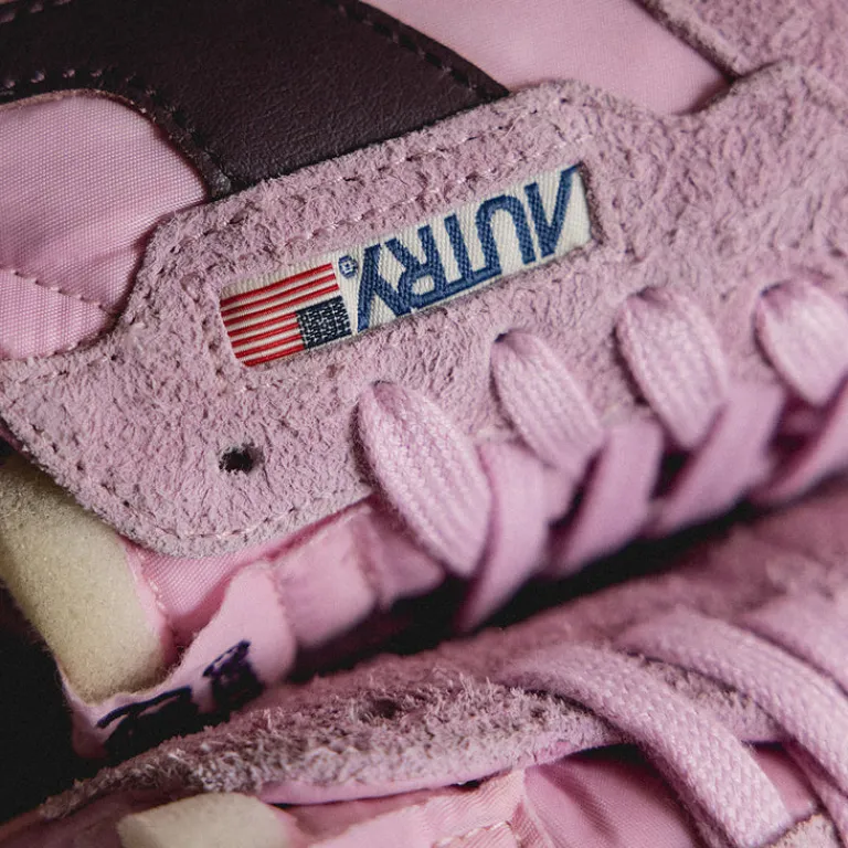 Leder Sneaker|Retro Runner*Autry Reelwind Low W *Suede / Net* Roseate / Rose