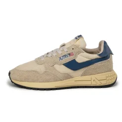 Leder Sneaker|Retro Runner*Autry Reelwind Low W *Suede / Net* Ecru / Blue