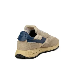Leder Sneaker|Retro Runner*Autry Reelwind Low W *Suede / Net* Ecru / Blue