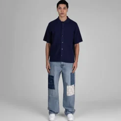 Hemden*Autry Short Sleeve Knit Shirt Blue