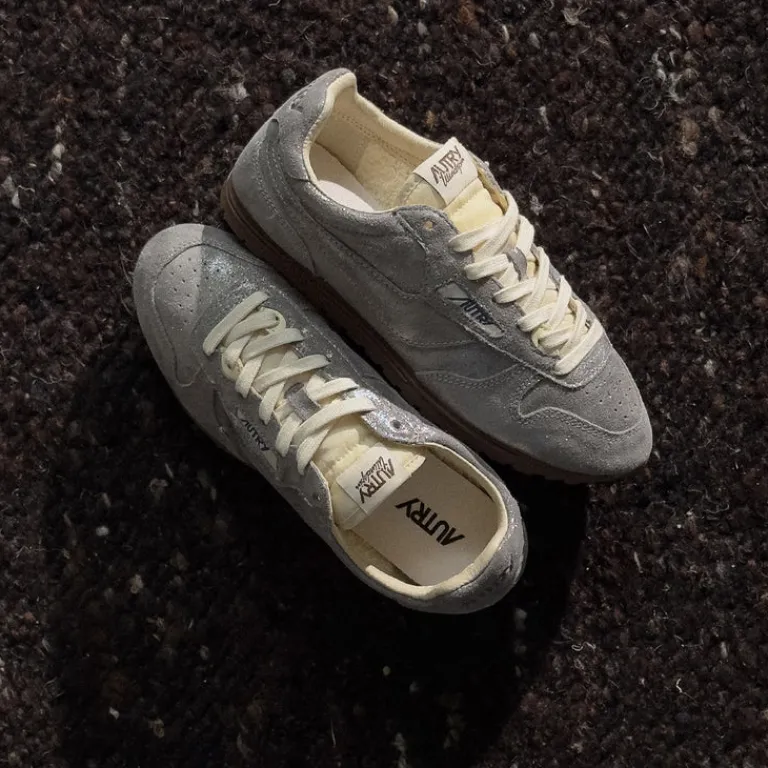 Leder Sneaker|Terrace Casual Sneaker*Autry Windspin W *Lamb Leather / Nylon* Silver / Ivory