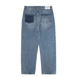 Hosen*Axel Arigato Patchwork Relaxed Jeans Light Blue