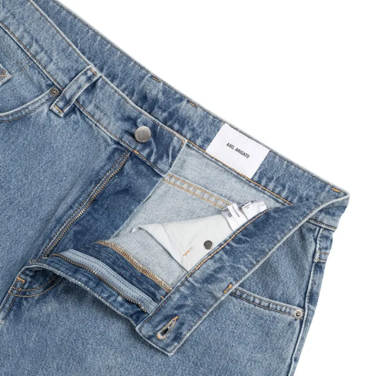 Hosen*Axel Arigato Patchwork Relaxed Jeans Light Blue