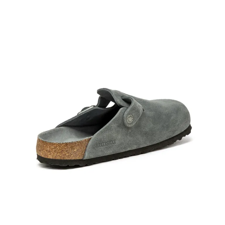 Mules & Slides|Leder Sneaker*Birkenstock Boston Basalt Gray Tonal