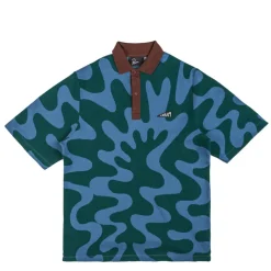 T-Shirts*By Parra Broken Waves Polo Shirt Pine Green