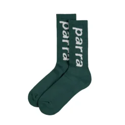 Socken*By Parra Lower Case Crew Socks Pine Green