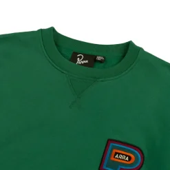 Crewnecks*By Parra Repeat Pea Crew Neck Sweatshirt Green