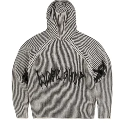Knitwear*032c ''Crusader'' Hooded Knit Black / White