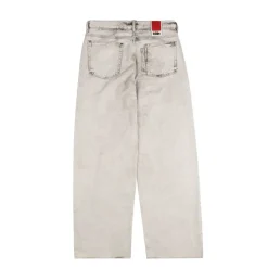 Hosen*032c 'Down To Earth' Wide Leg Jeans Washed Grey / White