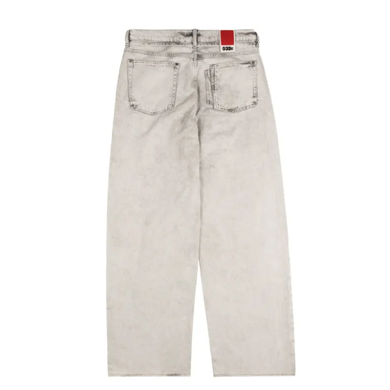 Hosen*032c 'Down To Earth' Wide Leg Jeans Washed Grey / White