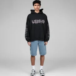Hoodies*032c 'Faithless' Oversized Hoodie Faded Black