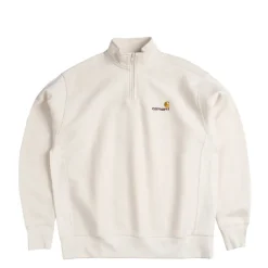 Crewnecks*Carhartt WIP American Script Half Zip Natural
