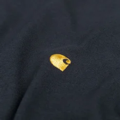 T-Shirts*Carhartt WIP Chase T-Shirt Dark Navy / Gold