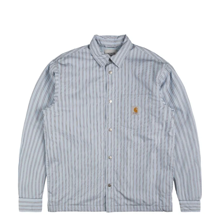 Jacken*Carhartt WIP Grimsby Shirt Jac Grimsby Stripe / Blue Fog