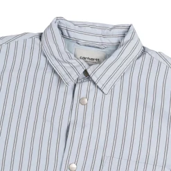 Jacken*Carhartt WIP Grimsby Shirt Jac Grimsby Stripe / Blue Fog