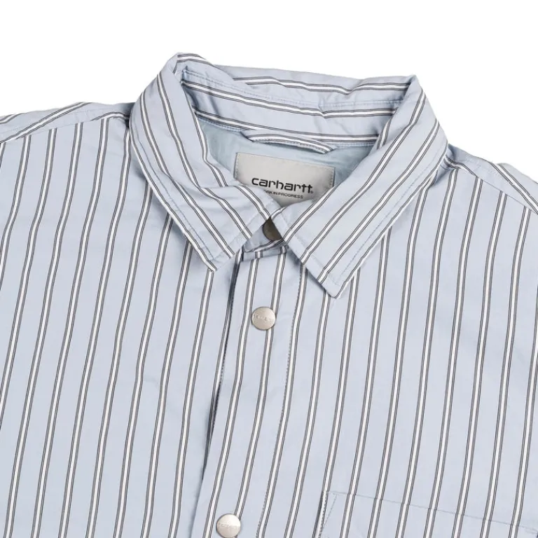 Jacken*Carhartt WIP Grimsby Shirt Jac Grimsby Stripe / Blue Fog