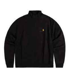 Crewnecks*Carhartt WIP Half Zip American Script Sweat Black