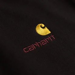 Crewnecks*Carhartt WIP Half Zip American Script Sweat Black