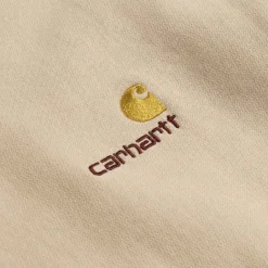 Crewnecks*Carhartt WIP Half Zip American Script Sweat Fleur De Sel
