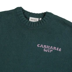 Knitwear|Crewnecks*Carhartt WIP Helix Sweater Deep Lagoon