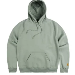 Hoodies*Carhartt WIP Hooded Chase Sweatshirt Frosted Green / Gold