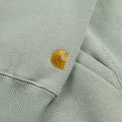 Hoodies*Carhartt WIP Hooded Chase Sweatshirt Frosted Green / Gold