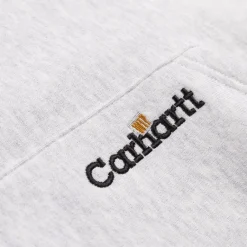 Hoodies*Carhartt WIP Hooded Label Script Sweat Ash Heather
