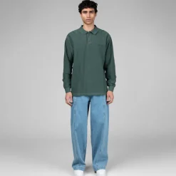 T-Shirts*Carhartt WIP Morrison Rugby Longsleeve Shirt Conifer Pigment Garment Dyed