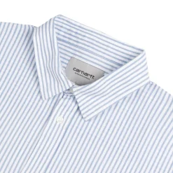 Hemden*Carhartt WIP Phelps Shirt Phelps Stripe, Bluebird