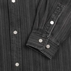 Hemden*Carhartt WIP Rylan Shirt Jacket 'Hampton' Denim Rylan Stripe / Black
