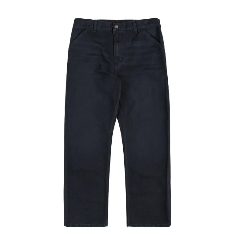 Hosen*Carhartt WIP Single Knee Pant Black Stone Canvas