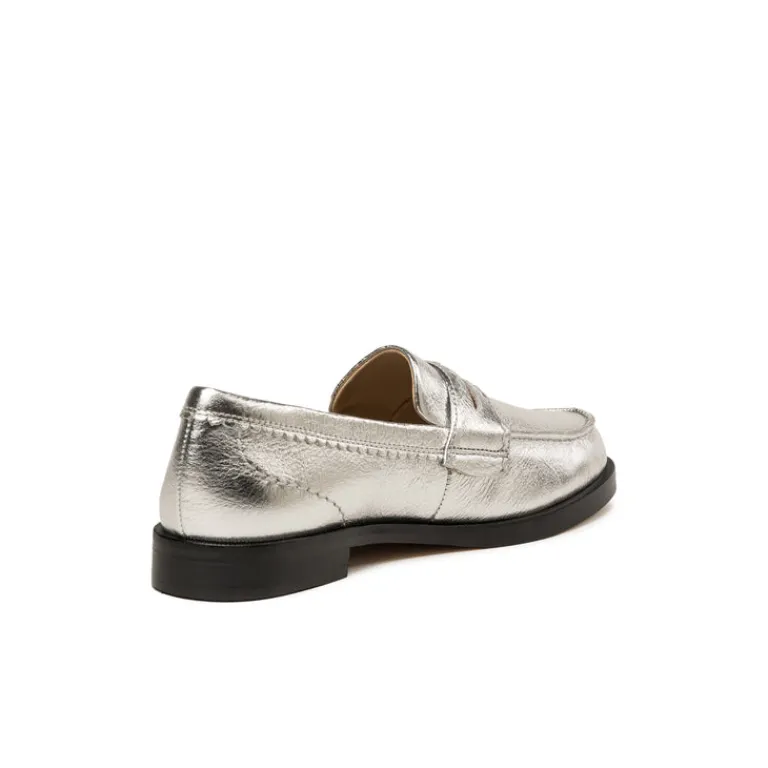 Leder Sneaker|Loafer*Clarks Straven Edge Silver Leather
