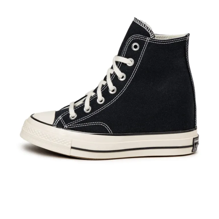 Leder Sneaker|High-Top Sneaker*Converse Chuck Taylor All Star '70 Wedge Hi Black / Egret / White
