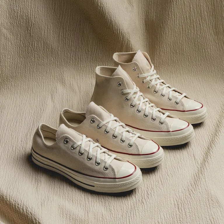 Leder Sneaker|High-Top Sneaker*Converse Chuck Taylor All Star '70 Hi Parchment / Garnet / Egret