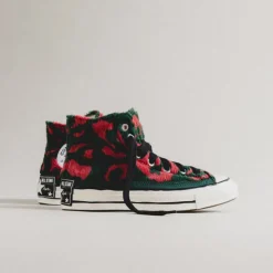 Leder Sneaker|High-Top Sneaker*Converse Chuck Taylor All Star '70 Hi *Luxe Plush* Astrodust / Green Envy / Egret