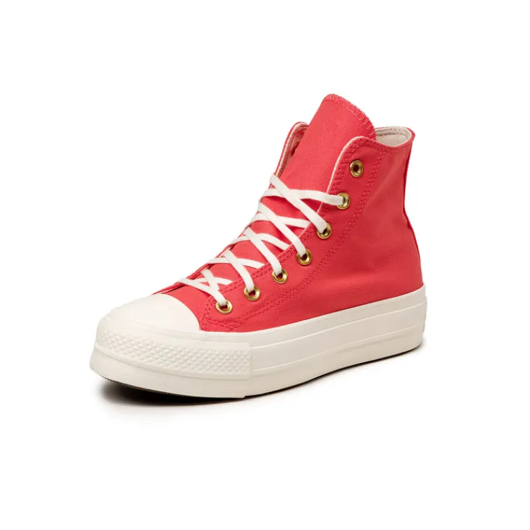 Vegane Sneaker|High-Top Sneaker*Converse Chuck Taylor All Star '70 Lift Hi Watermelon Slushy / Egret / White