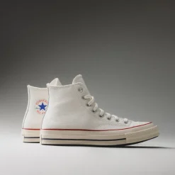 Leder Sneaker|High-Top Sneaker*Converse Chuck Taylor All Star '70 Hi Egret / Natural Ivory / Blue