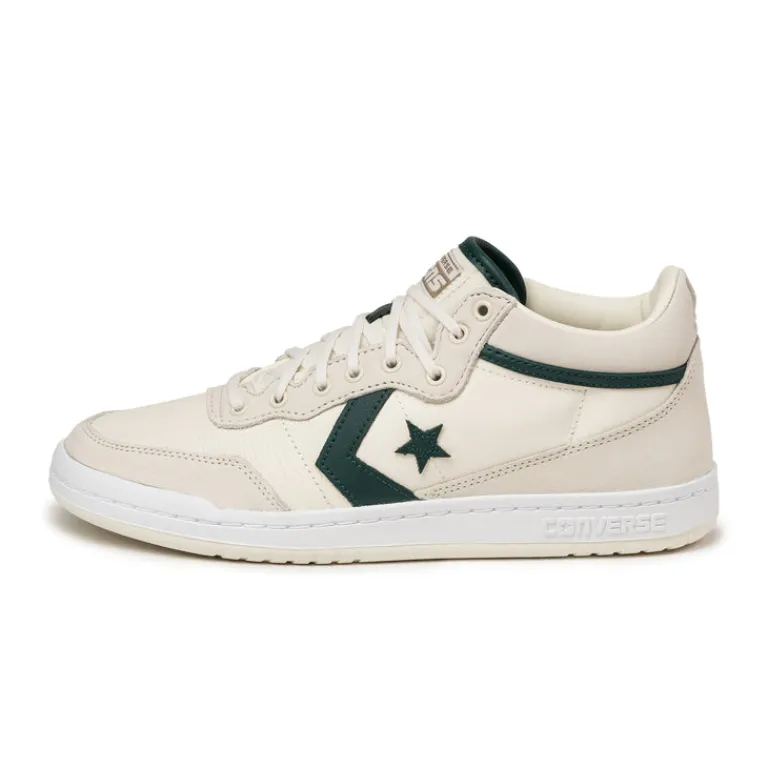 Leder Sneaker|High-Top Sneaker*Converse Fastbreak Pro Mid Egret / Green Envy / White