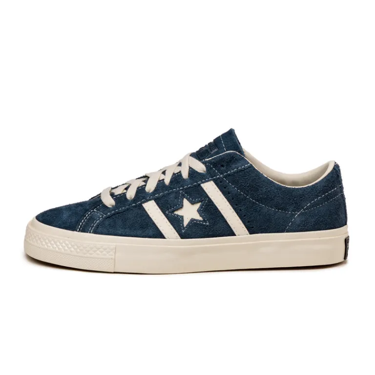 Leder Sneaker*Converse One Star Academy Pro OX *Suede* Navy / Egret / Egret