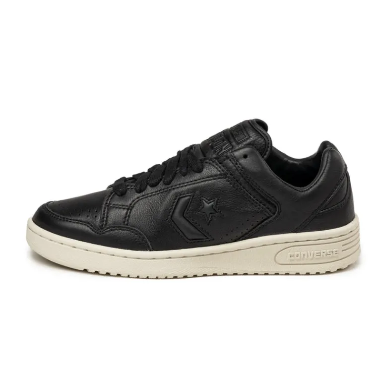 Leder Sneaker*Converse Weapon OX Black / Black / Natural Ivory