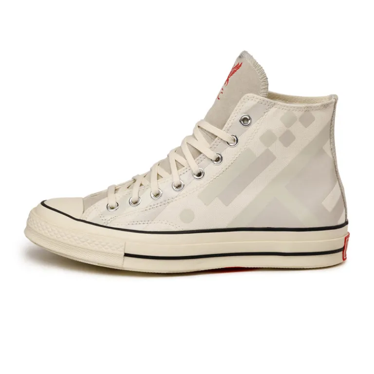 Vegane Sneaker|High-Top Sneaker*Converse x Liverpool FC Chuck Taylor All Star '70 Hi Egret / Silver Green / Moon Beam